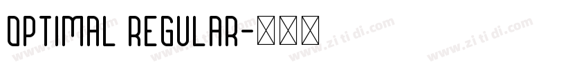 optimal regular字体转换